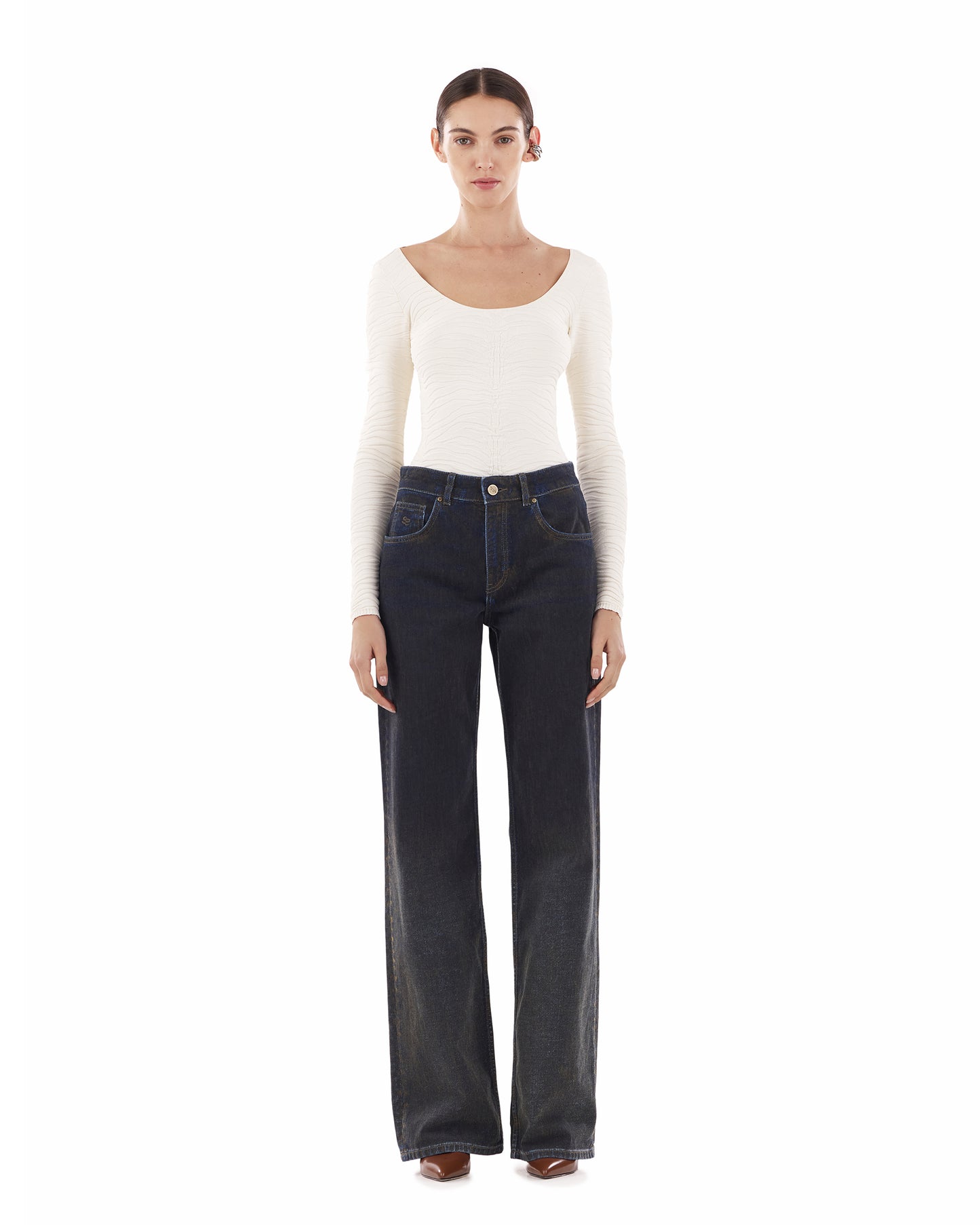 Flocky Khaki Jeans
