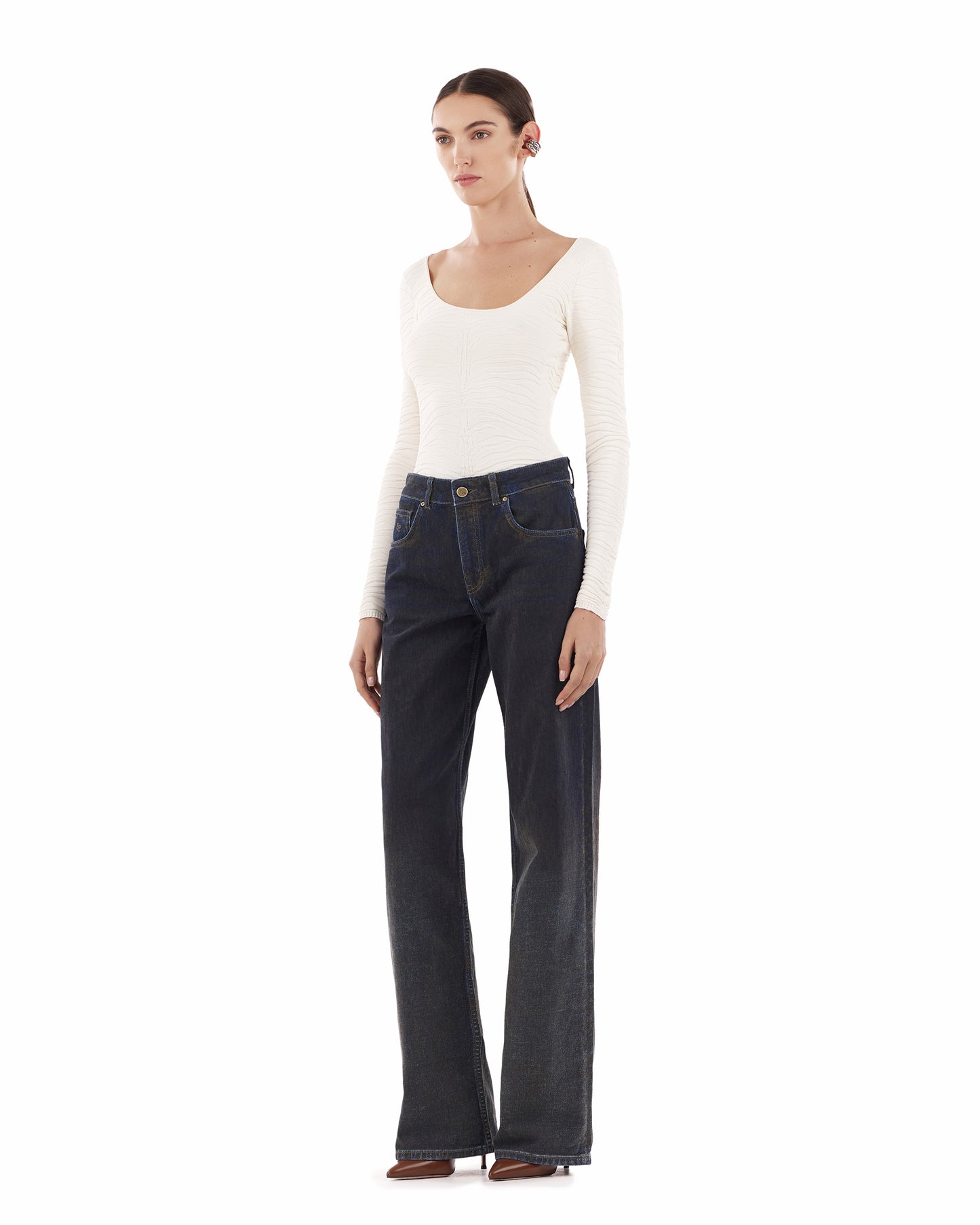 Flocky Khaki Jeans