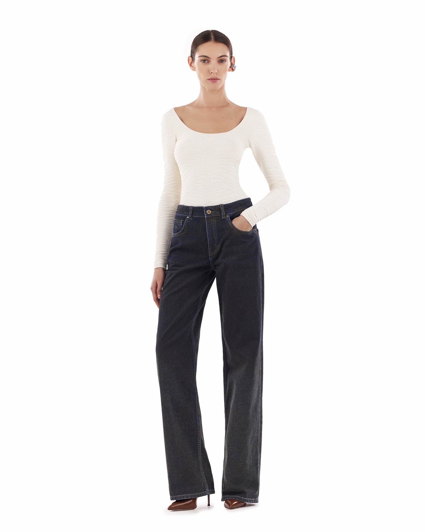 Flocky Khaki Jeans