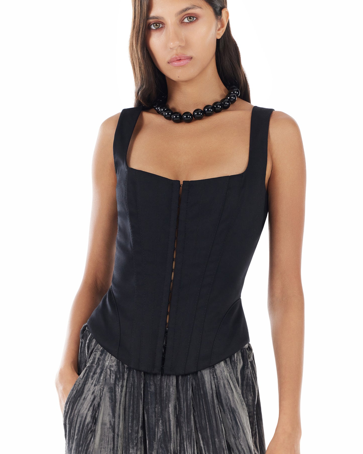 Fan Corset Black