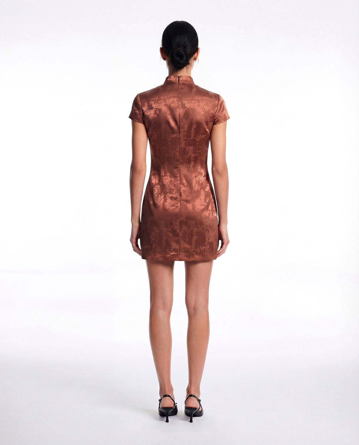 Yuna Qipao Dress Terracotta